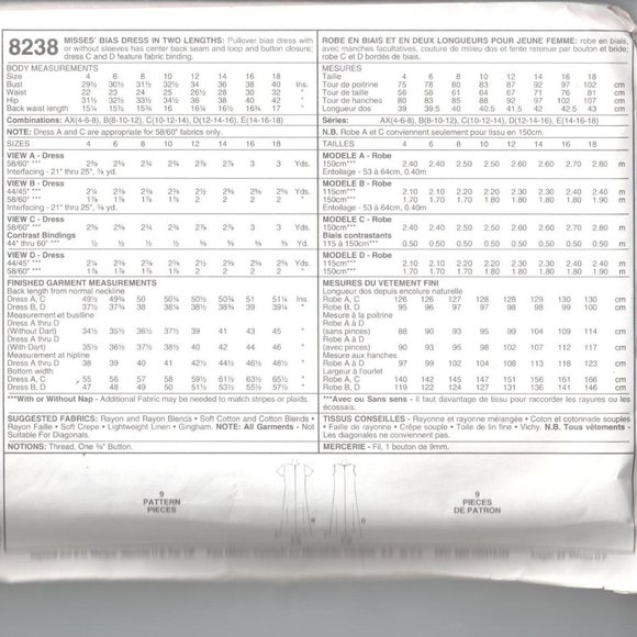 WOMENS SEWING PATTERN MISSES DRESS - VINTAGE - Picture 2 of 3